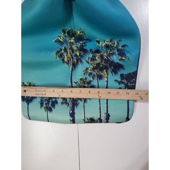 MY TAGALONGS Neoprene Cinch Beach Bag Backpack Drawstring Tropical Travel Palms - Picture 8 of 9